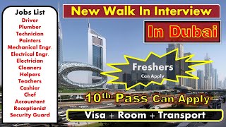 New Walk In Interview In Dubai With Free Visa For Male amp Female 2024  Dubai Walk In Interviews [upl. by Havener]