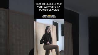 Achieve a Deeper Powerful Voice by Lowering Your Larynx Easily shorts [upl. by Gerek]