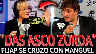 ¡EL LIBERTARIO FRAN FIJAP se CRUZÓ con MANGUEL y LOS ZURDOS en VIVO [upl. by Zerimar]