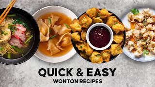 Super Quick amp SUPER EASY Wonton Recipes  Marion’s Kitchen [upl. by Ahtanaram]