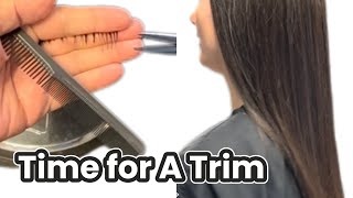 How I Trim Long Hair 🥰💕💕 [upl. by Tove]