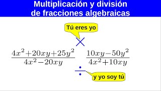 Multiplicación y división de fracciones algebraicas Álgebra [upl. by Millisent580]