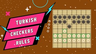 Turkish Draughts Rules  How To Play Checkers  Turkish Checkers Online [upl. by Novj978]