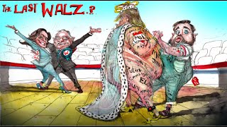 AUGUST 8 American Political Funny Caricature  Political Campaign Trump Harris Walz Biden Cartoon [upl. by Pincas]