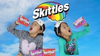 Skittles Blindfolded Taste Test Challenge  Original Skittles  Wild Berry Skittles [upl. by Mitchael]