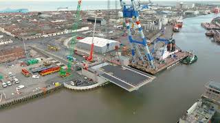 Farrans  Installation of the leaves at Herring Bridge Great Yarmouth [upl. by Krein]