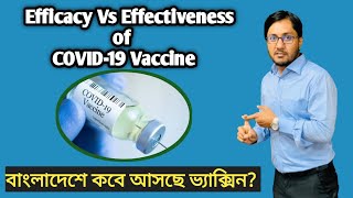 Efficacy Vs Effectiveness of COVID19 Vaccine [upl. by Nivrad]