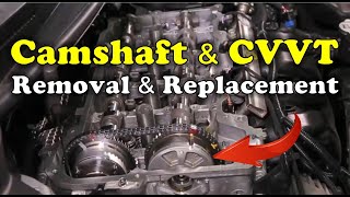 Camshaft amp CVVT Removal amp Replacement  Nu Engine  KIA amp Hyundai 4 Cylinder Engines With Dual CVVT [upl. by Aneem]