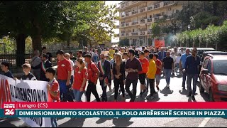 Lungro CS Dimensionamento scolastico Il Polo Arbëreshë scende in piazza [upl. by Grannia]