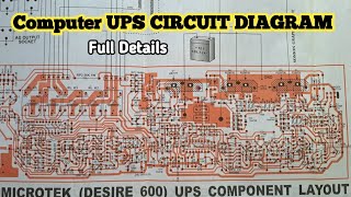 Computer UPS  Microtek DESIRE 600  UPS CIRCUIT DIAGRAM with PCB Component Layout [upl. by Okajima390]