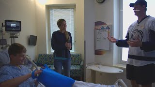 Icemen visit young fans at Wolfson Childrens Hospital ahead of playoff push [upl. by Marie-Jeanne]