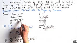 Water Content Void ratio and Degree of Saturation  Soil mechanics [upl. by Llennoc]