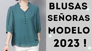 50 MODELOS DE BLUSAS SEÑORAS 2023  BLUSAS DE MODA PARA SEÑORAS [upl. by Ymmik]