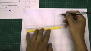 Orthographic Drawing Using Grid paper [upl. by Namzed]