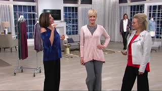 H by Halston Vneck Jacquard Boyfriend Cardigan on QVC [upl. by Iman150]