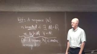 Introductory Real Analysis Lecture 6 Bounded Sequences Monotone Sequences Limits of Sequences [upl. by Astto]