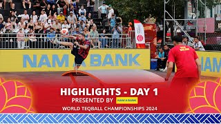 World Teqball Championships 2024  Highlights  Day 1 Presented by Nam A Bank [upl. by Einnek]