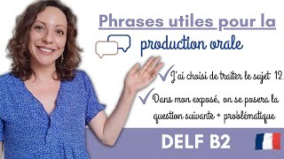 DELF B2  Phrases utiles pour la production orale [upl. by Esinart]