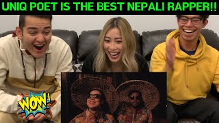 UNIQ POET amp BLUESSS  STRAIGHT OUTTA KATHMANDU ft MC DAVE Official Music Video REACTION [upl. by Oiznun]