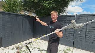 Titan Pole Hedge Trimmer  Unboxing Setup amp Review [upl. by Eimrej]