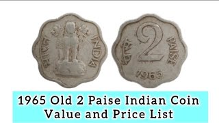 1965 Old 2 Paise Indian Coin Value and Price List 2paise coinvalue oldcoinprice [upl. by Baerman]