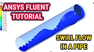 ANSYS Fluent Tutorial  Swirling  Swirl Flow  Multiphase Flow  Swirl Flow ANSYS Fluent  ANSYS 20 [upl. by Ailla952]