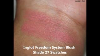 8 Inglot Blushes Swatches [upl. by Eirrak]