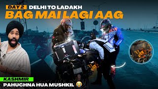 Splendor leke Kashmir pahuchna ho gya Mushkil 😭 Side Bag mai aag lag gayi 😰 kapde jal gye sare Ep02 [upl. by Nagard]