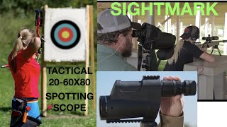 SIGHTMARKUSA TACTICAL SPOTTING SCOPE 2060X80MM ED  HUNTINGSHOOTINGARCHERYBIRDINGRETICLEMIL [upl. by Lletnom]