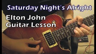 Saturday nights alright for fighting  Guitar Lesson [upl. by Hans]