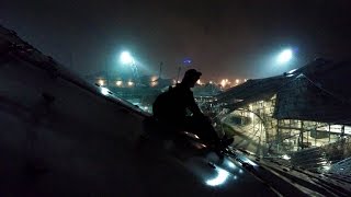 Roofing Olympiastadion München Police Escape [upl. by Aeikan915]