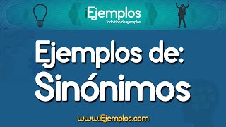 Ejemplos de Sinonimos ¿Que son los Sinonimos [upl. by Dunstan89]