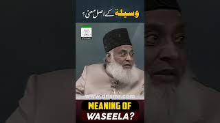 Waseela Ka Matlab Kya Hai  Meaning Of Waseela  Dr Israr Ahmed shorts [upl. by Lorenza132]