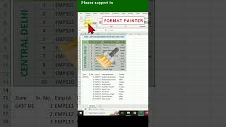 Excel Format Painter  One Click Magic For Data Formatting  Format Data Seconds shortsfeed excel [upl. by Can]