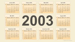 Kalender 2003 [upl. by Lovell822]