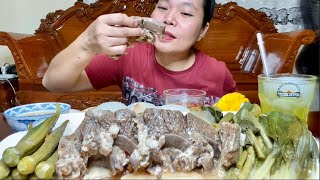 SINIGANG NA SPARE RIBS NG BAKA  FILIPINO FOOD MUKBANG  MUKBANG PHILIPPINES [upl. by Nlycaj]