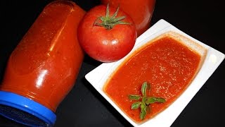 Receta 17 Salsa de tomate Y como conservarla  Receta base 2 [upl. by Ynnod478]