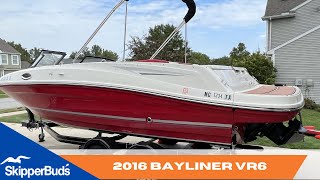 2016 Bayliner VR6 Boat Tour SkipperBuds [upl. by Yltsew]