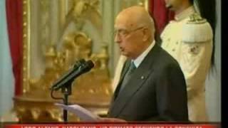 Napolitano declina responsabilità in merito alla firma del Lodo Alfano no comment [upl. by Augustus133]