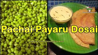 Pachai Payaru Dosaiபச்சை பயறு தோசைGreen Gram Dosa Tamil   Sattur Parambariya Samayal [upl. by Goodden]