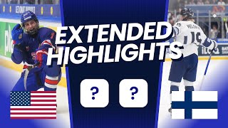 USA vs Finland EXTENDED Highlights  2024 IIHF U18 World Championship [upl. by Leiso]