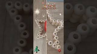 Diy Wooden Beads Star Decor [upl. by Udele]