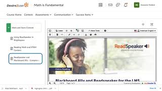 ReadSpeaker Brightspace Overview [upl. by Lauritz45]