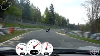 Porsche vs Motorrad auf der Nordschleife [upl. by Analli]