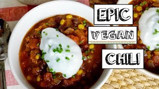 THE BEST VEGAN CHILI RECIPE so easy [upl. by Nedia188]