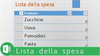 Tutorial excel 40  Modello lista della spesa [upl. by Editha]