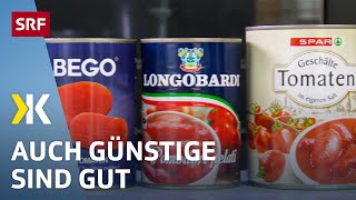 Pelati im Test Die günstigen Tomaten aus der Dose überzeugen  2018  Kassensturz  SRF [upl. by Esta]