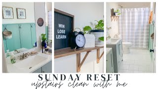 SUNDAY RESET  WEEKLY CLEAN WITH ME  CLEANING MOTIVATION  CHARLOTTE GROVE FARMHOUSE [upl. by Ellenid]