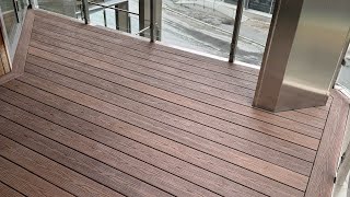 Picture frame composite deck installation on a balcony  Timelapse [upl. by Thomasin]