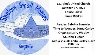 St Johns United Church  Kemptville Ontario Live Stream [upl. by Maurita]